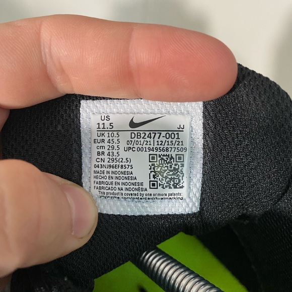 Nike Mens Crater Impact DB2477-001 Black Running Shoes Sneakers Size 11.5 - Picture 7 of 7